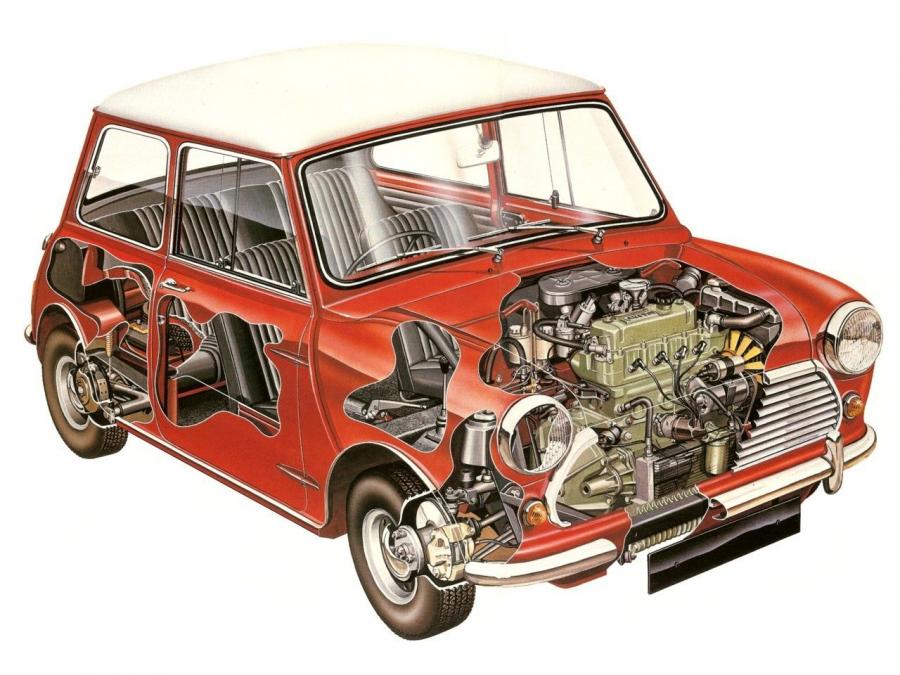Схема Morris Mini Cooper S (ADO15) 1963 года  (фото 2 из 4)